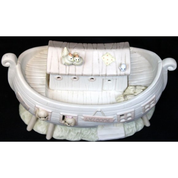 Vtg 1992 Precious Moments Noah's Ark Nightlight #530042 2 by 2 Porcelain - Picture 8 of 11